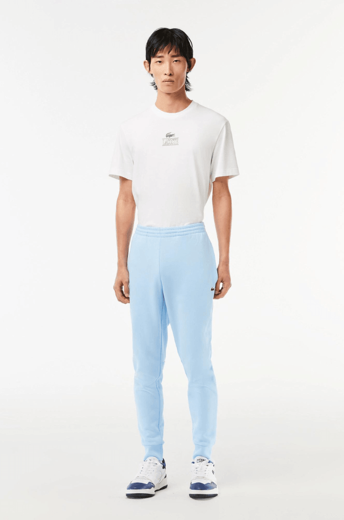 Pantalon de jogging Lacoste bleu clair en coton bio - Georgespaul