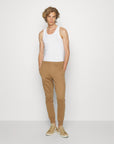 Pantalon de jogging Lacoste marron en molleton de coton bio - Georgespaul