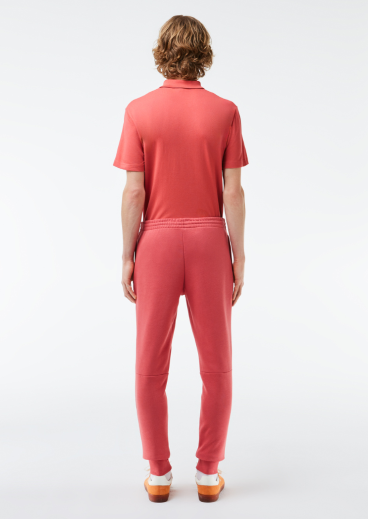 Pantalon de jogging Lacoste rouge en molleton de coton bio | Georgespaul