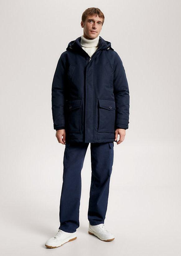 Parka à capuche Tommy Hilfiger marine - Georgespaul