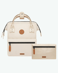 Petit sac à dos Cabaïa beige et poches interchangeables - Georgespaul