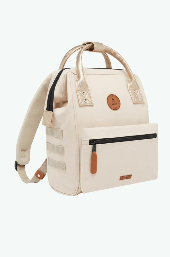 Petit sac à dos Cabaïa beige et poches interchangeables - Georgespaul