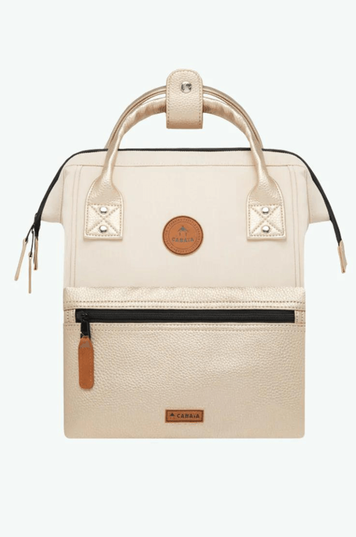 Petit sac à dos Cabaïa beige et poches interchangeables - Georgespaul