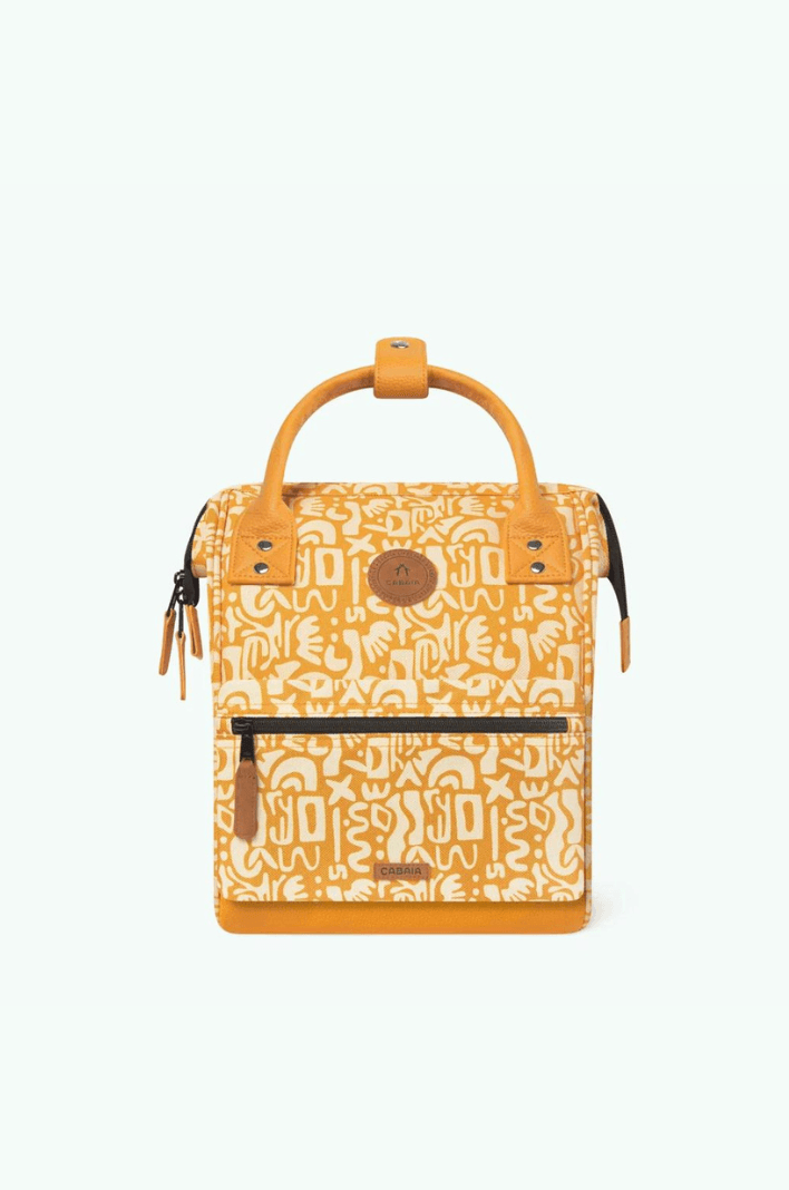 Petit sac à dos à motifs Cabaïa jaune - Georgespaul