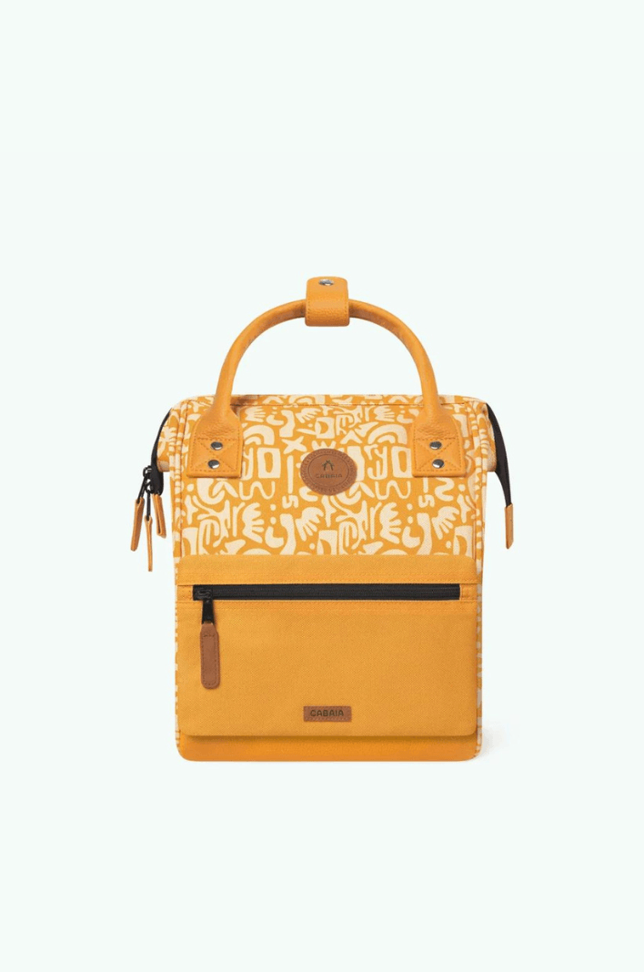 Petit sac à dos à motifs Cabaïa jaune - Georgespaul