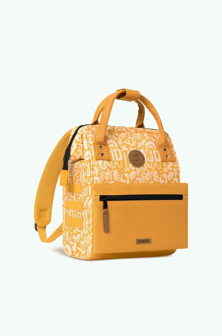 Petit sac à dos à motifs Cabaïa jaune - Georgespaul