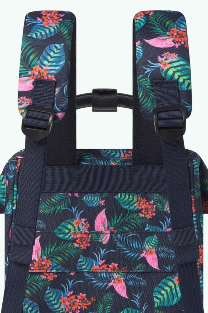 Petit sac à dos fleuri unisexe Oran Cabaïa marine | Georgespaul