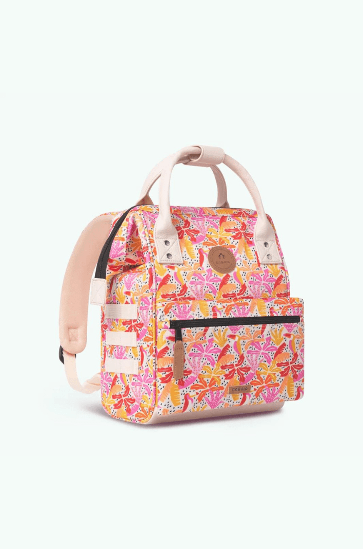 Petit sac à dos fleuri Cabaïa rose clair - Georgespaul