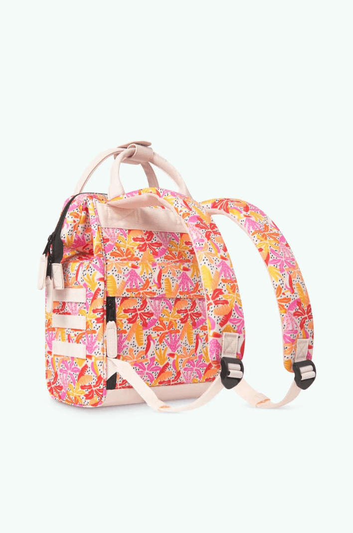 Petit sac à dos fleuri Cabaïa rose clair - Georgespaul