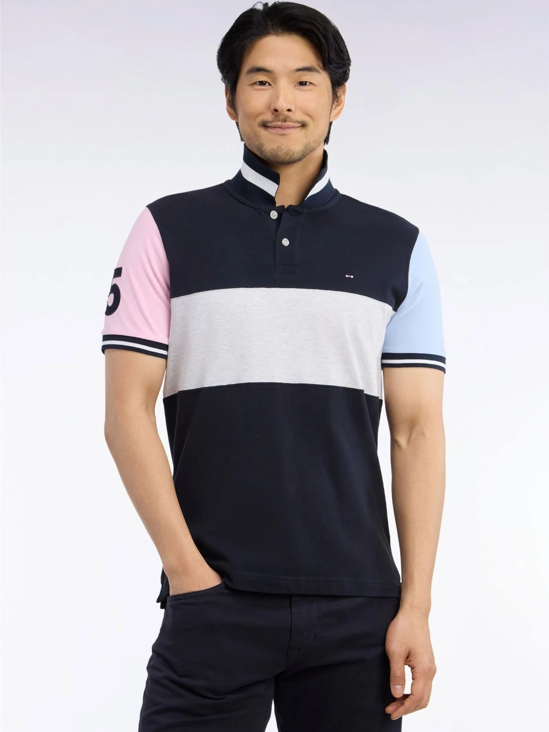 Polo-Eden-Park-Marine-Homme-H26MAIPC0011BLF-Face