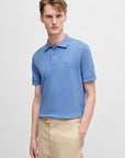 Polo BOSS bleu pour homme | Georgespaul           