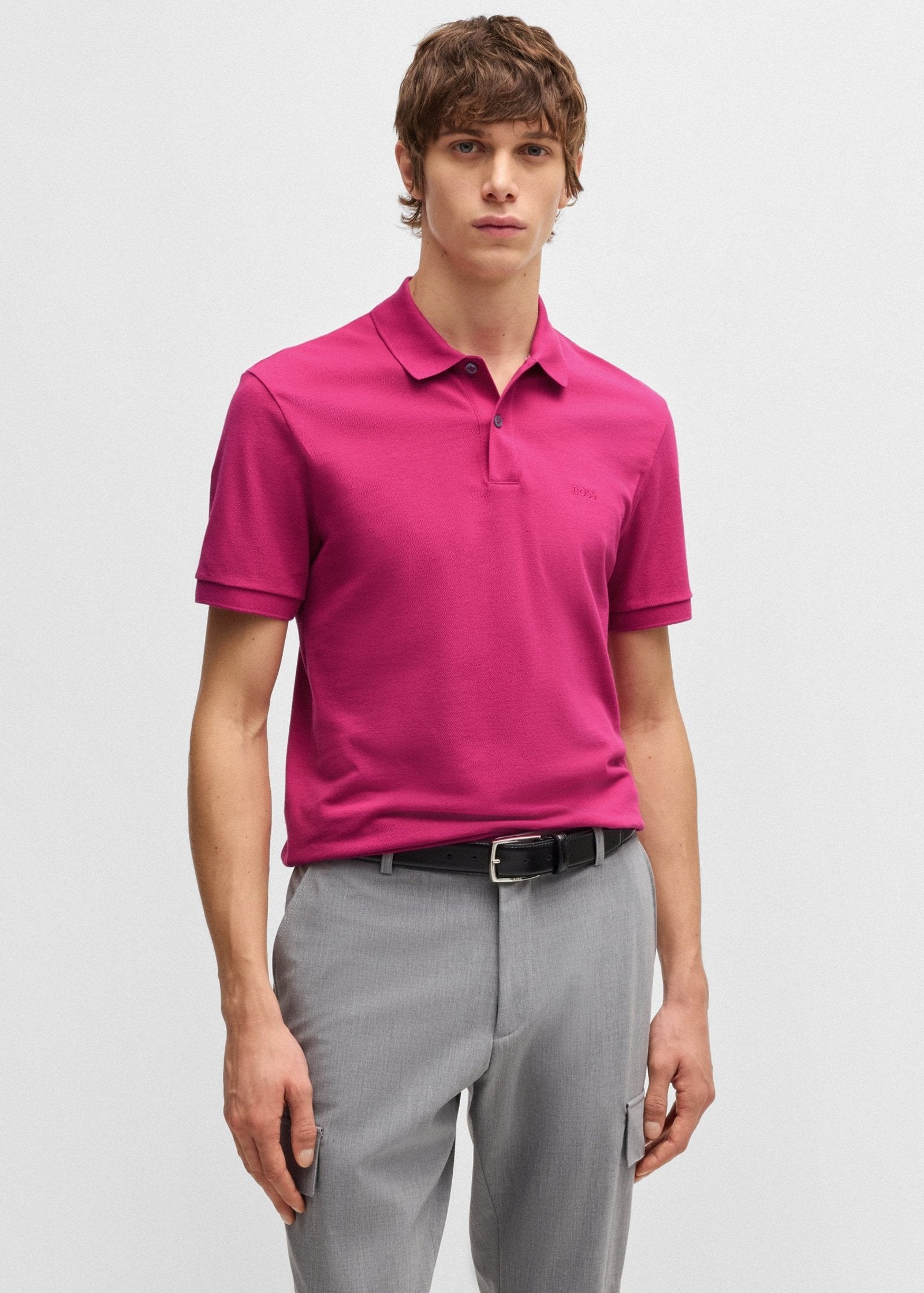 Polo BOSS rose pour homme | Georgespaul             