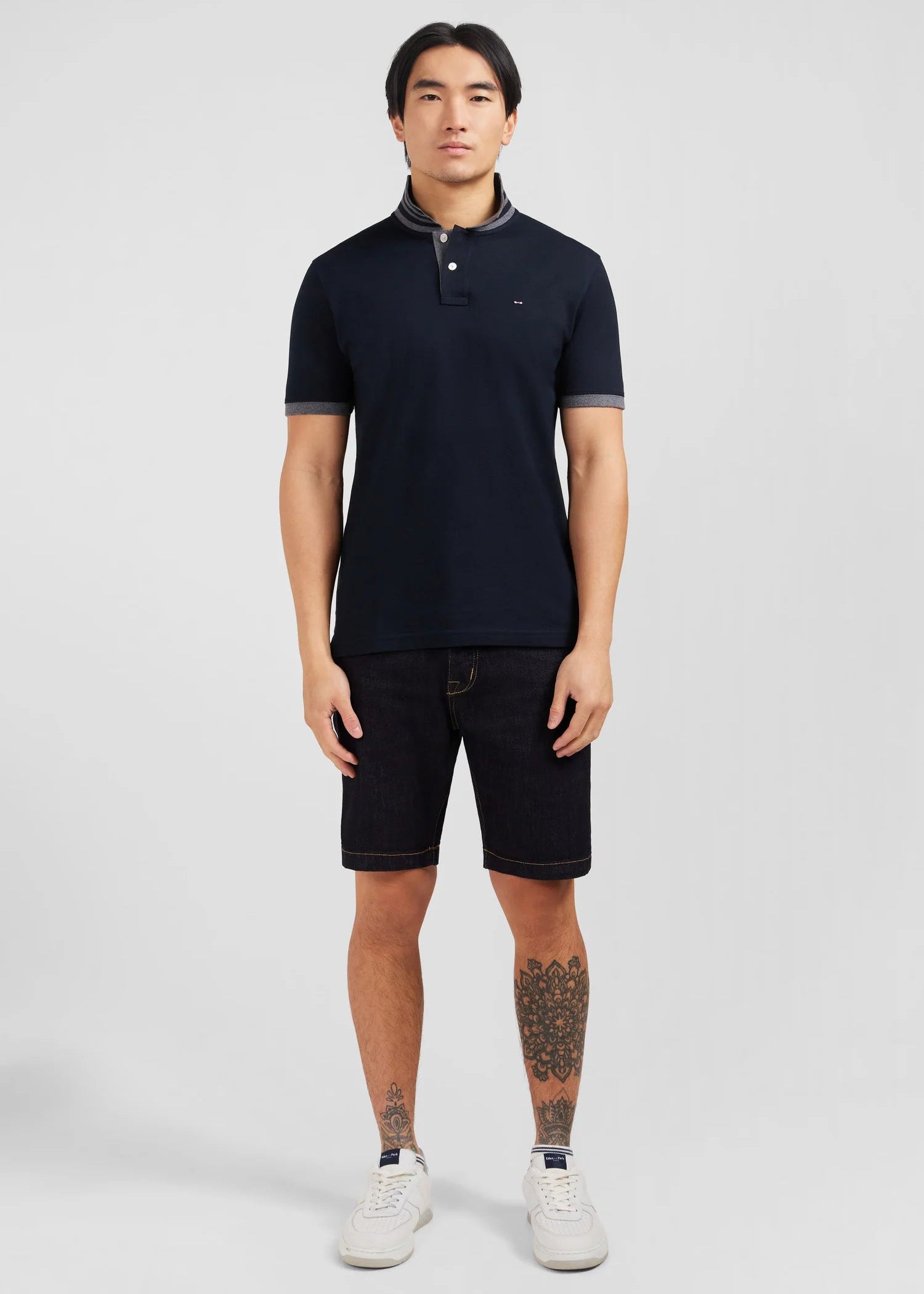 Polo Eden Park noir pour homme | Georgespaul       