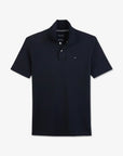 Eden Park schlichtes schwarzes Poloshirt aus Stretch-Pima-Baumwolle