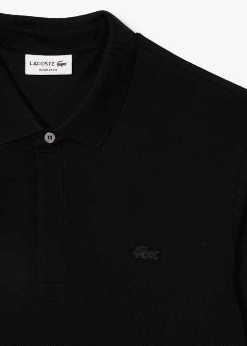 Polo Paris manches longues Lacoste noir - Georgespaul