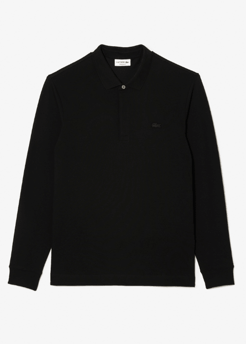 Polo Paris manches longues Lacoste noir Georgespaul