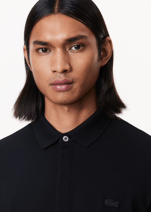 Polo Paris manches longues Lacoste noir - Georgespaul