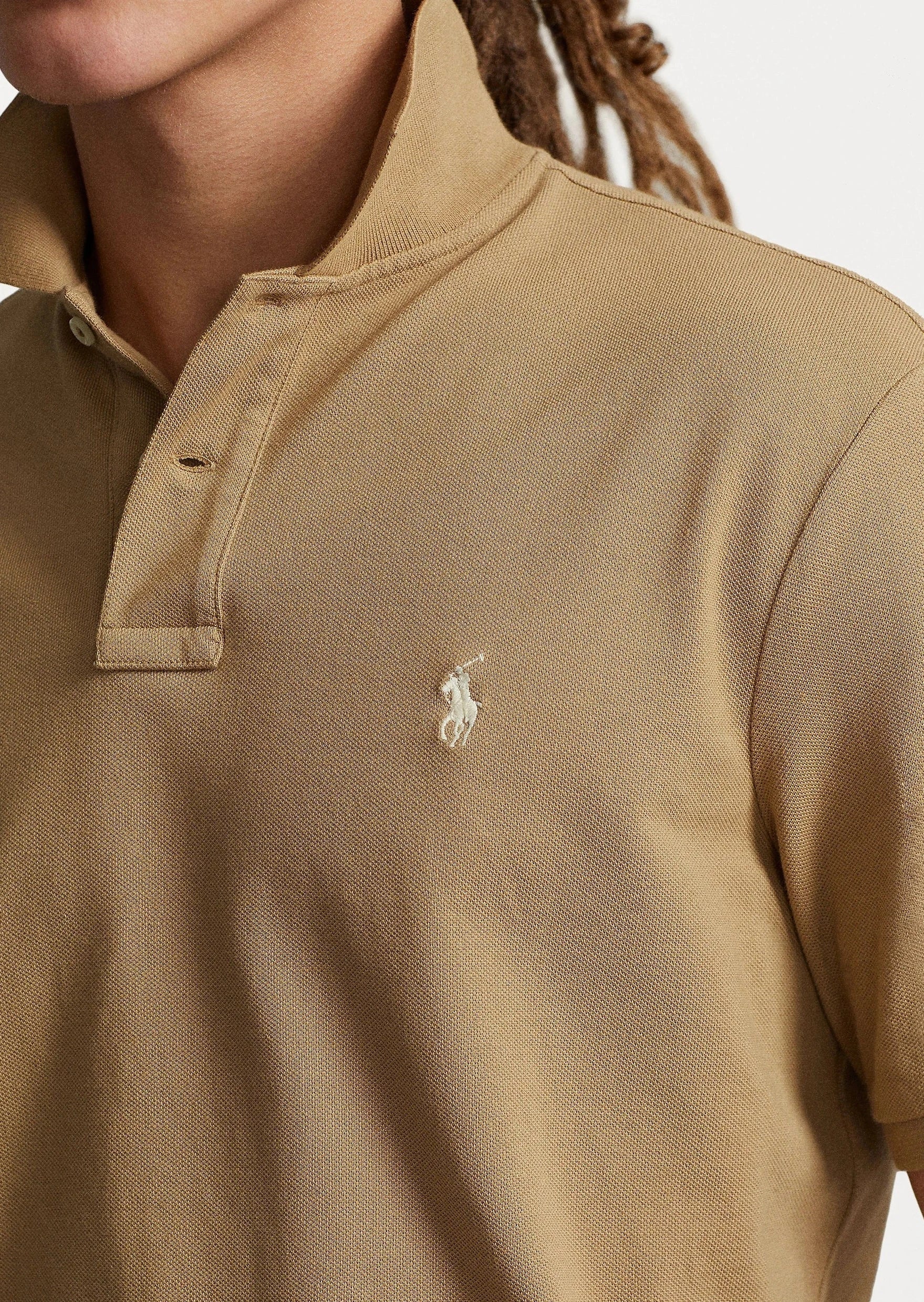 Polo Ralph Lauren ajusté marron en coton pour homme I Georgespaul