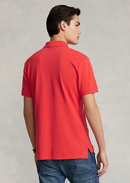 Polo Ralph Lauren ajusté rouge en coton piqué pour homme I Georgespaul