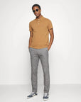 Polo Tommy Hilfiger ajusté marron en coton bio stretch - Georgespaul