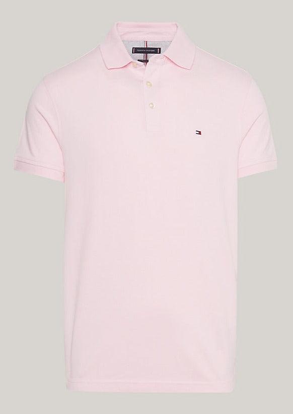 Polo Tommy Hilfiger ajusté rose en coton bio stretch - Georgespaul