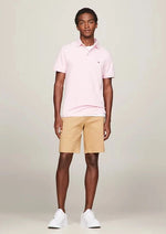 Afbeelding in Gallery-weergave laden, Polo Tommy Hilfiger ajusté rose en coton bio stretch | Georgespaul
