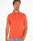 Polo Tommy Hilfiger ajusté orange en coton bio - Georgespaul