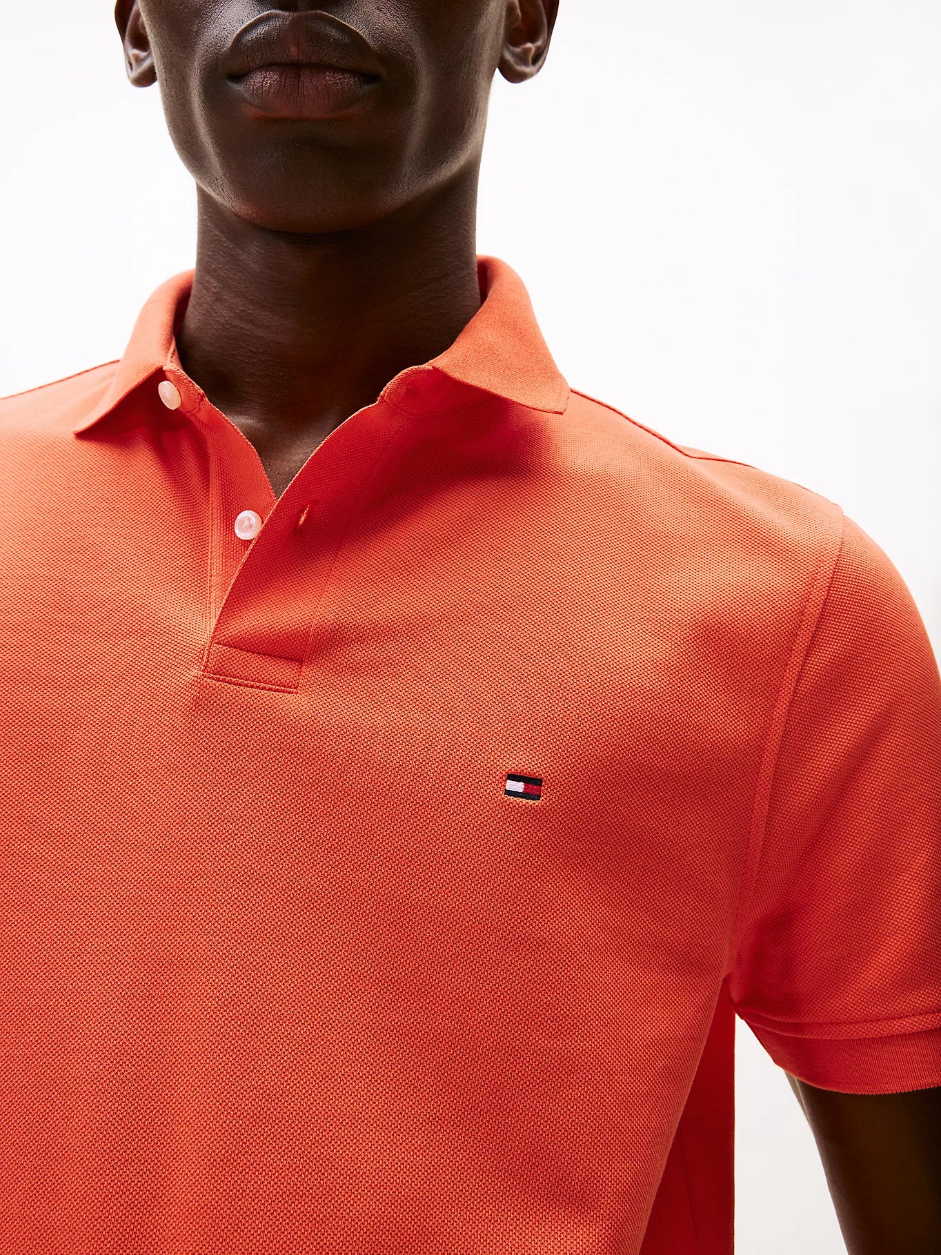 Polo Tommy Hilfiger orange pour homme | Georgespaul