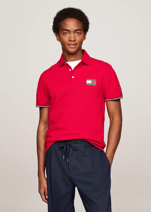 Polo Tommy Hilfiger rouge - Georgespaul