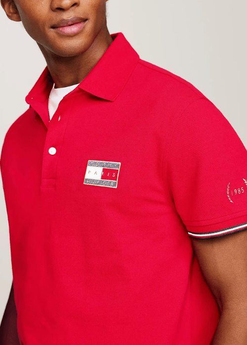 Polo Tommy Hilfiger rouge - Georgespaul