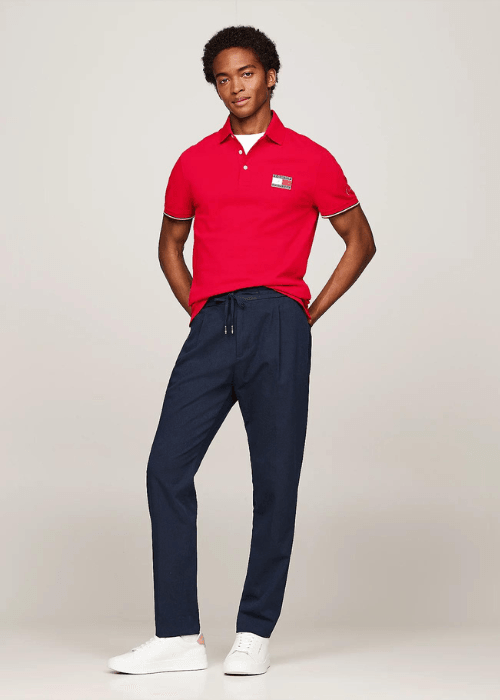 Polo Tommy Hilfiger rouge - Georgespaul