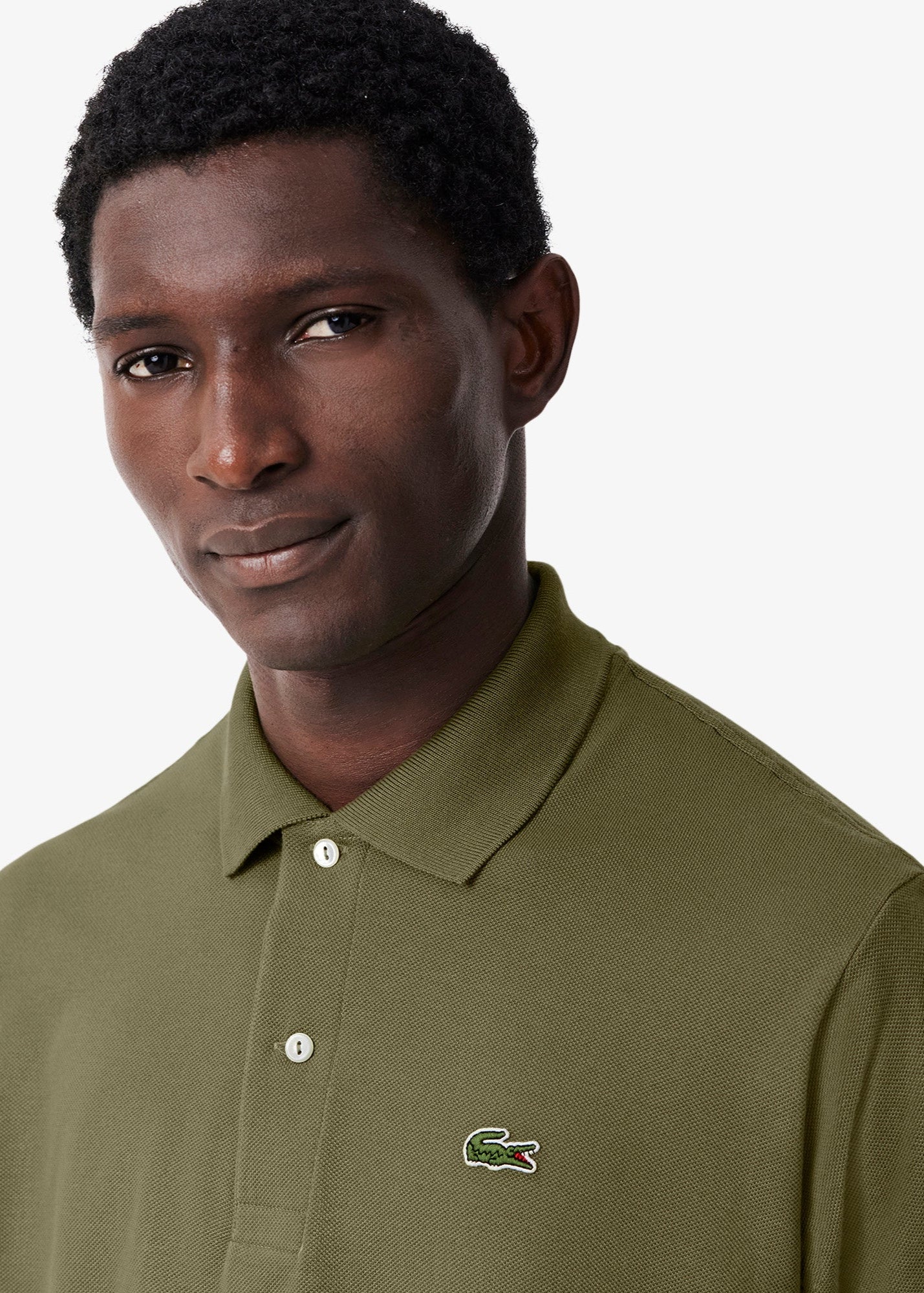 Polo L.12.12 Lacoste kaki pour homme | Georgespaul