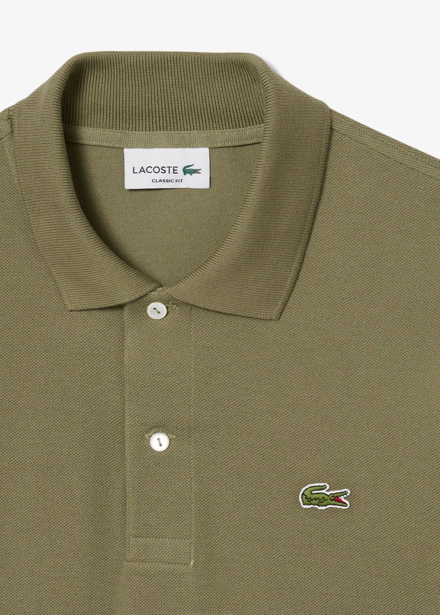 Polo L.12.12 Lacoste kaki pour homme | Georgespaul