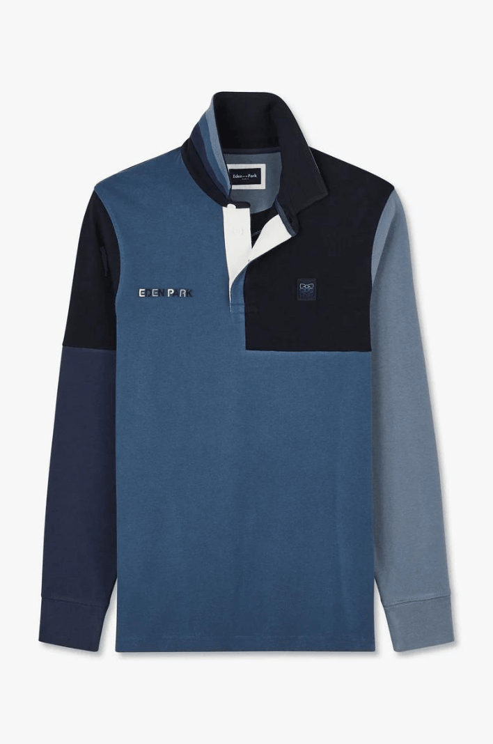 Polo colorblock Eden Park bleu foncé - Georgespaul