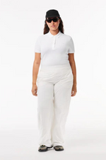 Afbeelding in Gallery-weergave laden, Polo femme Lacoste cintré blanc en coton stretch
