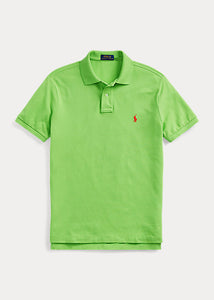 Polo homme Ralph Lauren cintré vert en coton piqué | Georgespaul
