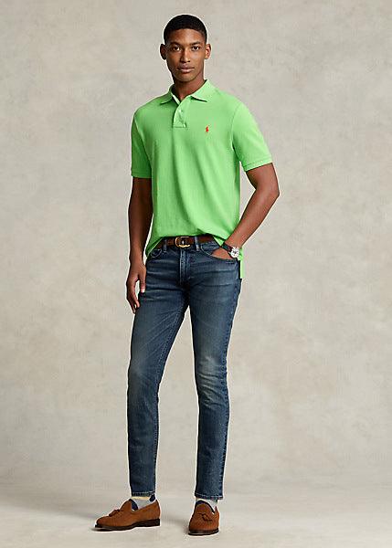 Polo Ralph Lauren cintré vert en coton piqué - Georgespaul