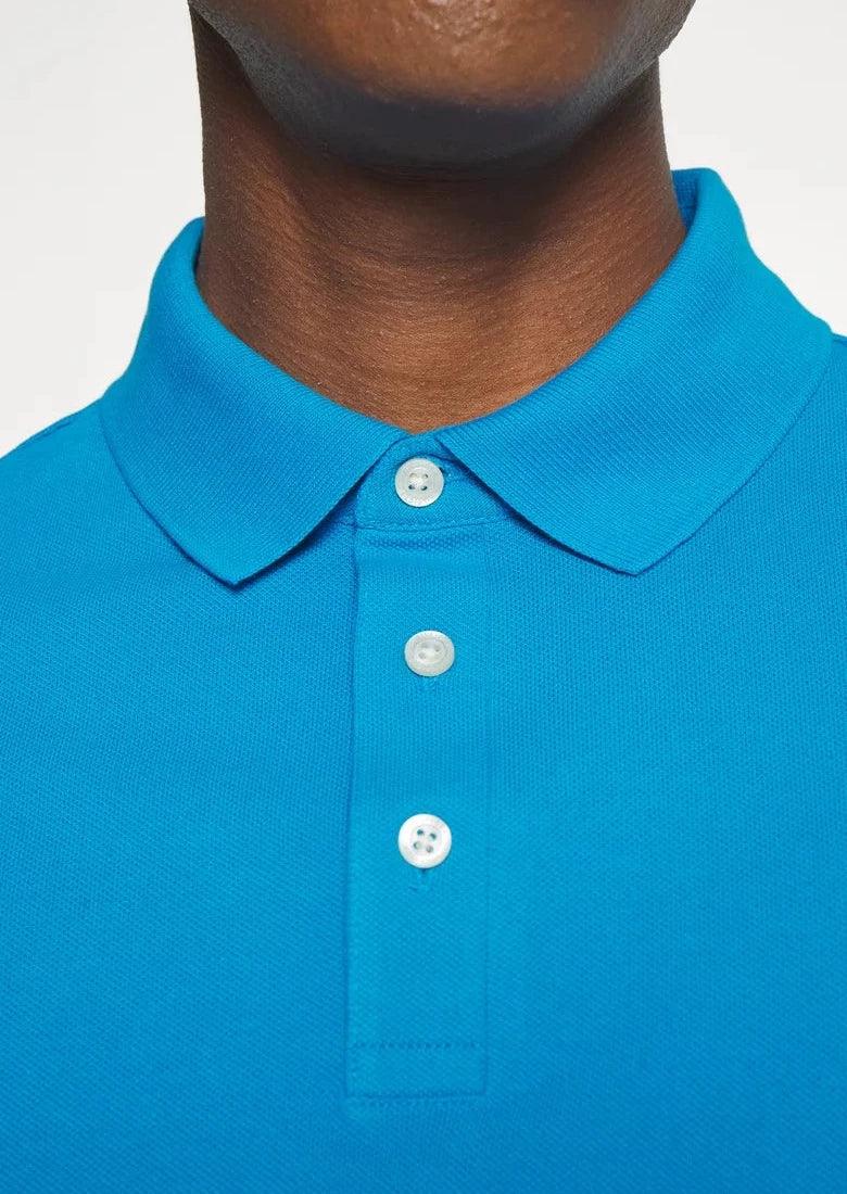 Polo Tommy Hilfiger ajusté bleu en coton bio - Georgespaul