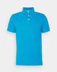 Polo Tommy Hilfiger ajusté bleu en coton bio - Georgespaul