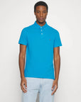 Polo Tommy Hilfiger ajusté bleu en coton bio - Georgespaul