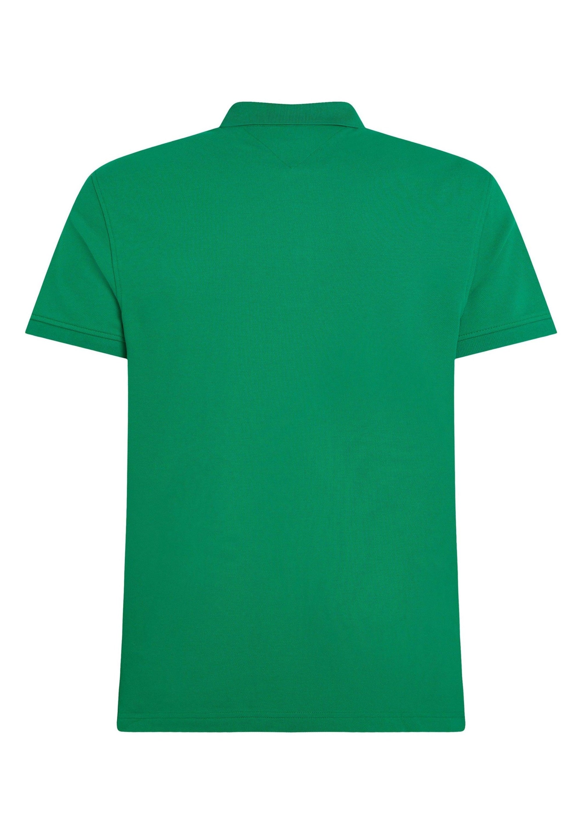 Polo Tommy Hilfiger ajusté vert en coton bio - Georgespaul