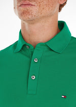 Laden Sie das Bild in den Galerie-Viewer, Polo homme Tommy Hilfiger ajusté vert en coton bio | Georgespaul
