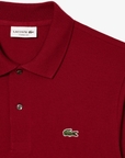 Polo manches longues Lacoste bordeaux - Georgespaul