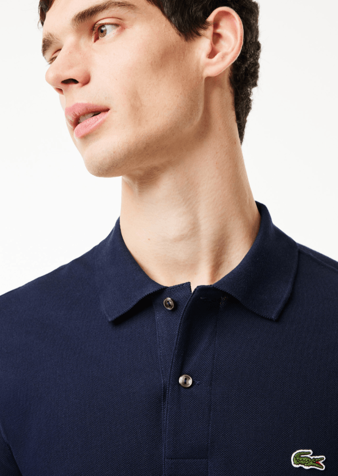 Polo manches longues Lacoste marine - Georgespaul