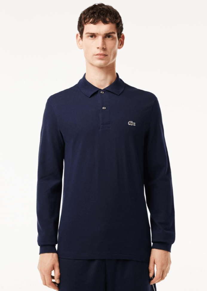 Polo manches longues Lacoste marine - Georgespaul