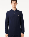 Polo manches longues Lacoste marine - Georgespaul