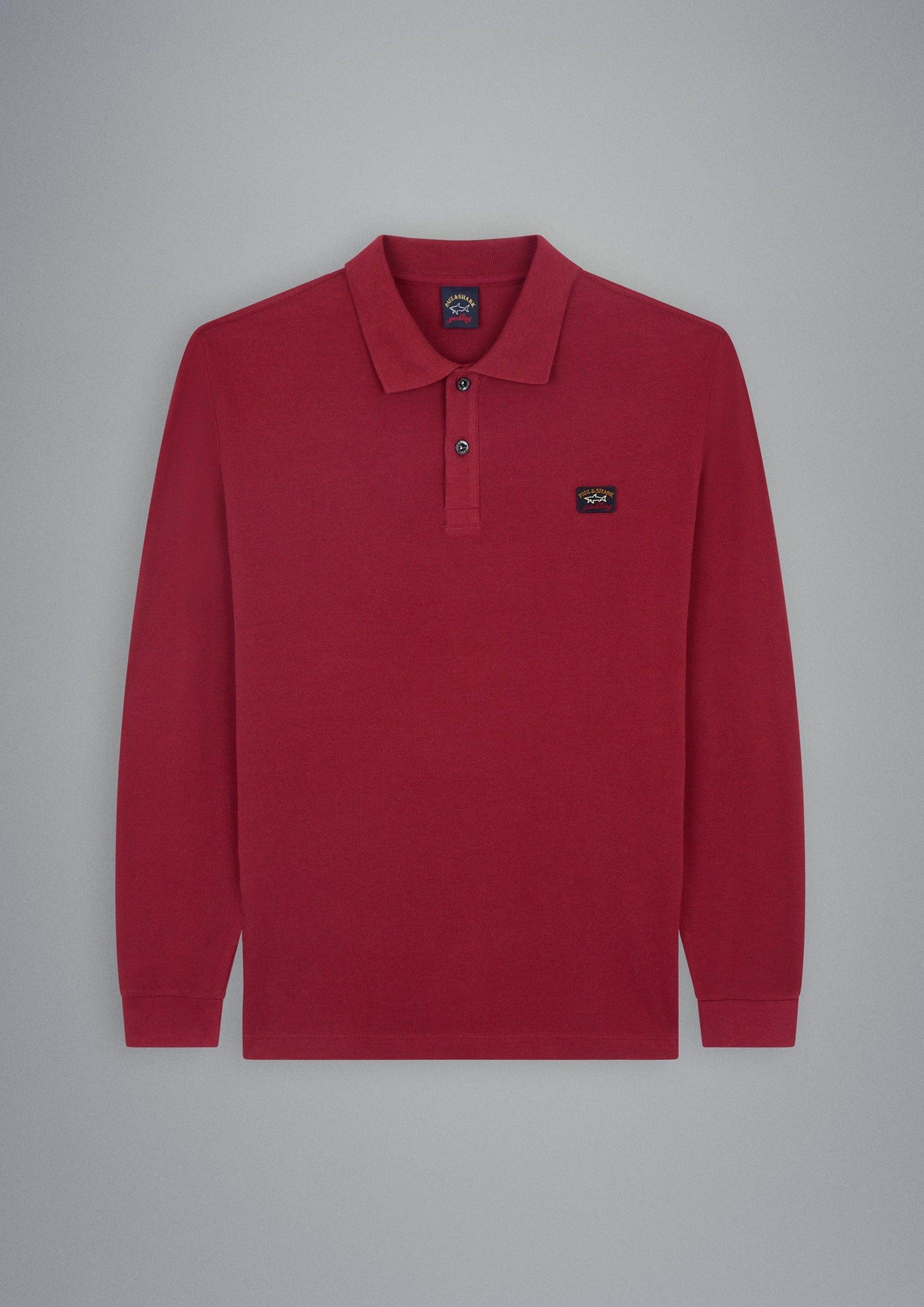 Polo manches longues Paul & Shark bordeaux - Georgespaul