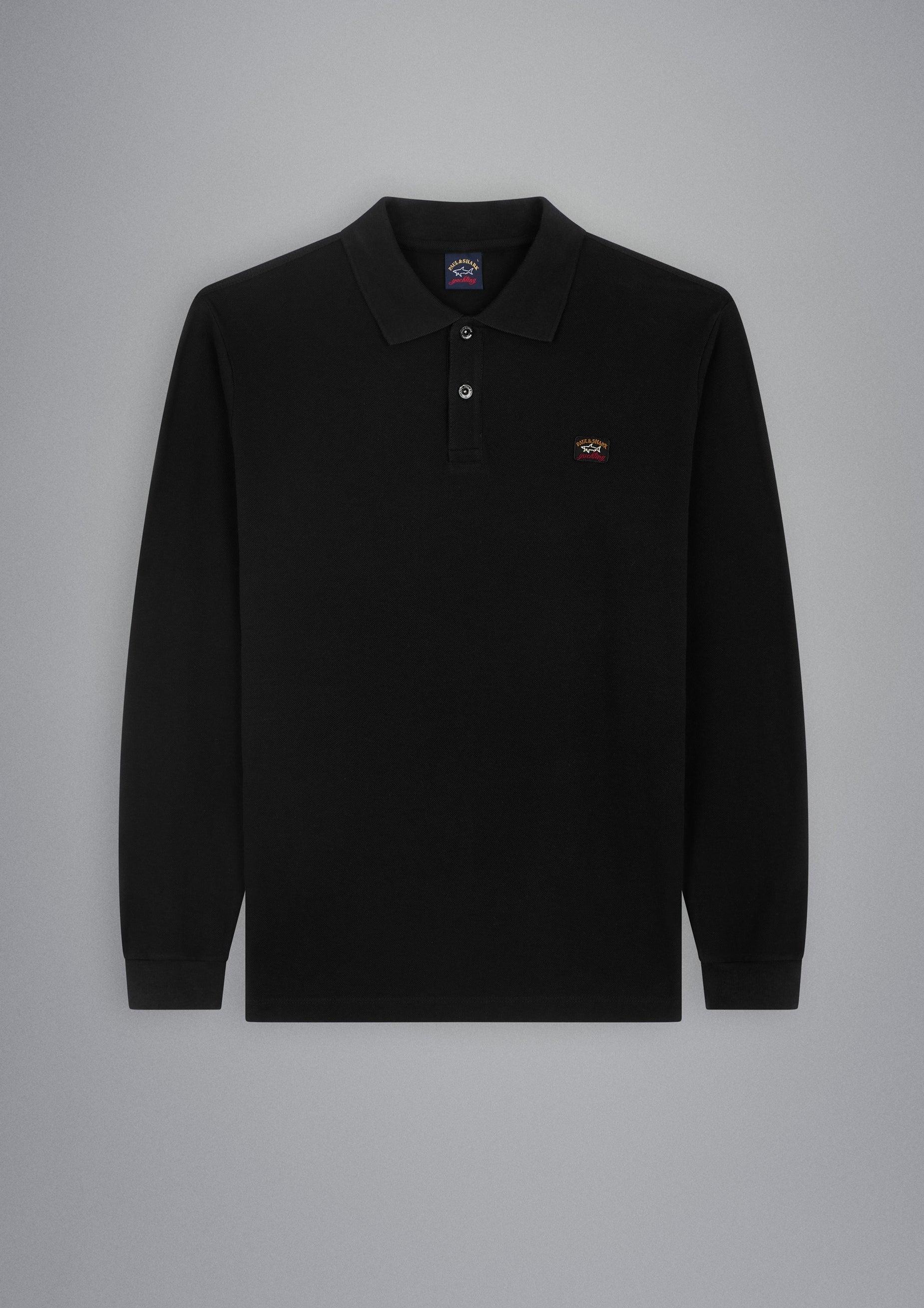 Polo manches longues Paul & Shark noir - Georgespaul