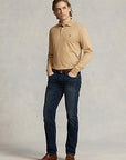 Polo manches longues Ralph Lauren beige - Georgespaul