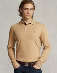 Polo manches longues Ralph Lauren beige - Georgespaul